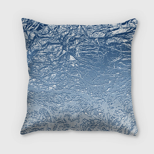 Подушка квадратная Текстурный белый рельеф на фоне / 3D-принт – фото 1