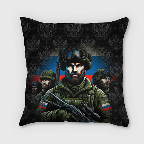 Подушка квадратная Русский солдат / 3D-принт – фото 1