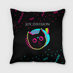 Подушка квадратная Joy Division - rock star cat, цвет: 3D-принт