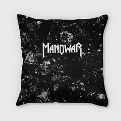 Подушка квадратная Manowar black ice, цвет: 3D-принт