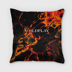 Подушка квадратная Coldplay red lava, цвет: 3D-принт