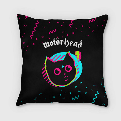 Подушка квадратная Motorhead - rock star cat / 3D-принт – фото 1
