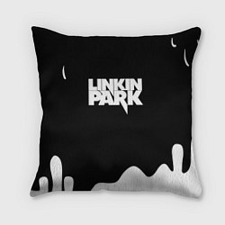 Подушка квадратная Linkin park краска белая, цвет: 3D-принт