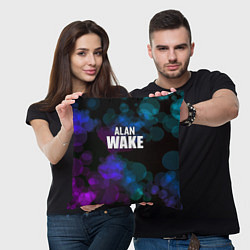 Подушка квадратная Alan wake текстура, цвет: 3D-принт — фото 2
