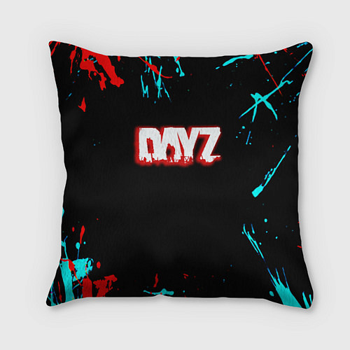 Подушка квадратная DayZ краски / 3D-принт – фото 1