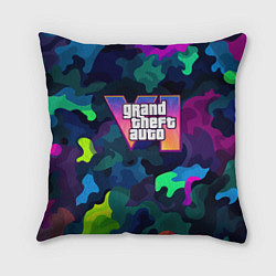 Подушка квадратная Gta logo bright