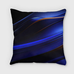 Подушка квадратная Синее свечение на абстрактном фоне, цвет: 3D-принт