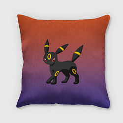 Подушка квадратная Умбреон покемон-кот, цвет: 3D-принт