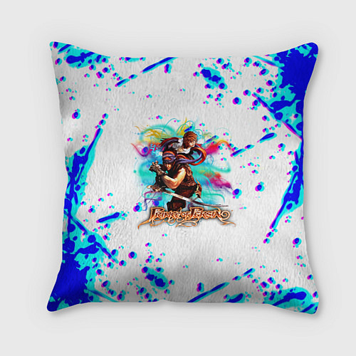 Подушка квадратная Prince of Persia краски брызги / 3D-принт – фото 1