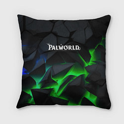 Подушка квадратная Palworld объемные зеленые камни