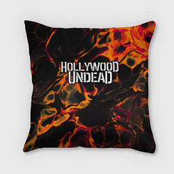 Подушка квадратная Hollywood Undead red lava