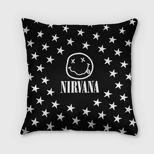 Подушка квадратная Nirvana stars steel / 3D-принт – фото 1