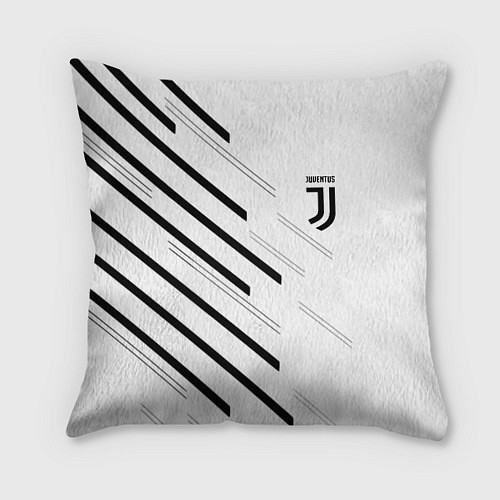 Подушка квадратная Juventus sport geometry / 3D-принт – фото 1