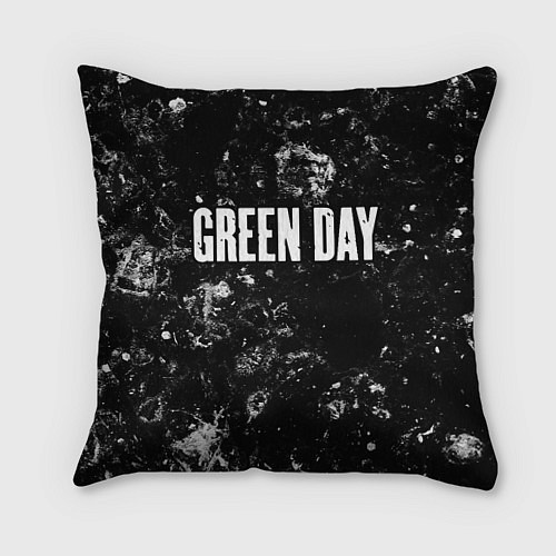Подушка квадратная Green Day black ice / 3D-принт – фото 1