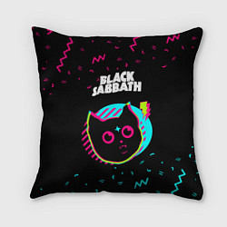 Подушка квадратная Black Sabbath - rock star cat, цвет: 3D-принт