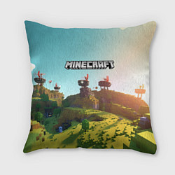 Подушка квадратная Minecraft logo солнечная карта, цвет: 3D-принт
