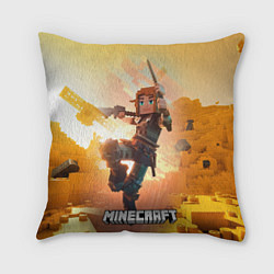 Подушка квадратная Персонаж Minecraft ниндзя, цвет: 3D-принт
