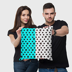 Подушка квадратная Roblox pattern logo mobile, цвет: 3D-принт — фото 2