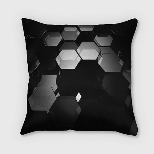 Подушка квадратная Нано соты шестиугольник / 3D-принт – фото 1