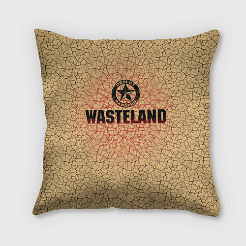 Подушка квадратная Wasteland со значком рейнджера / 3D-принт – фото 1