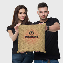 Подушка квадратная Wasteland со значком рейнджера, цвет: 3D-принт — фото 2