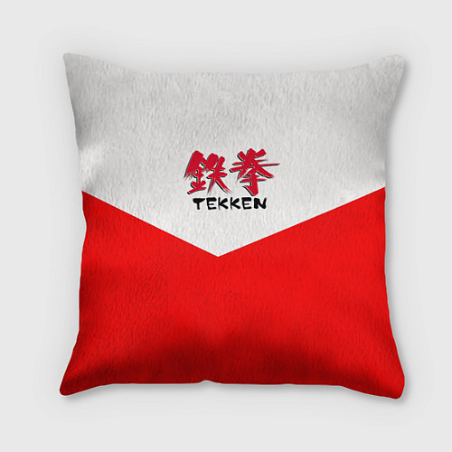 Подушка квадратная Tekken текстура файтинг япония / 3D-принт – фото 1