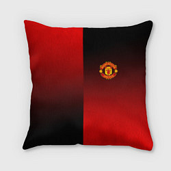 Подушка квадратная Манчестер Юнайтед градиент спорт, цвет: 3D-принт