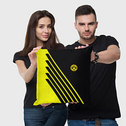 Подушка квадратная Borussia sport line uniform, цвет: 3D-принт — фото 2