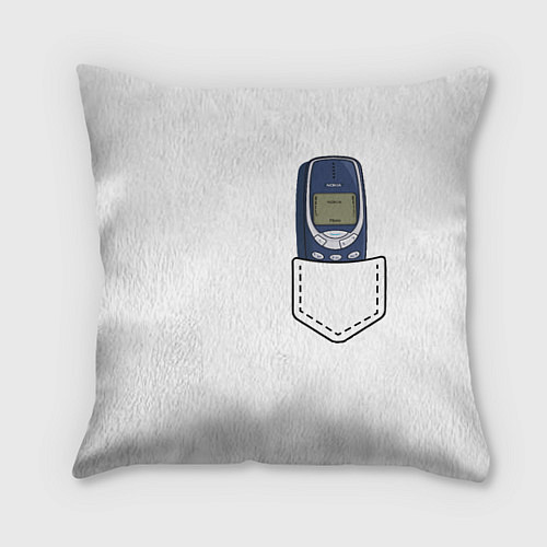 Подушка квадратная Нокиа 3310 в стиле 90х / 3D-принт – фото 1