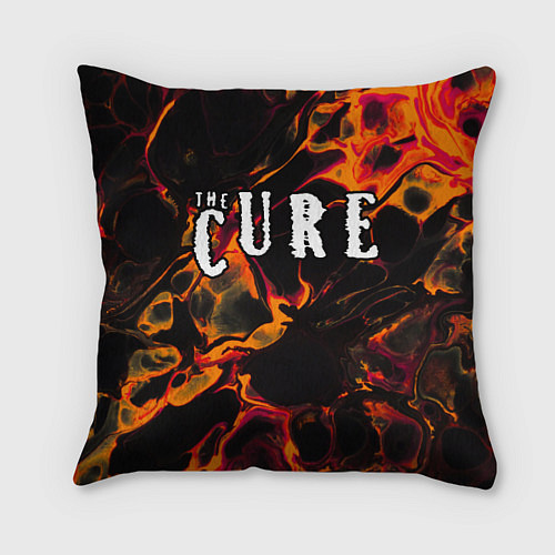 Подушка квадратная The Cure red lava / 3D-принт – фото 1