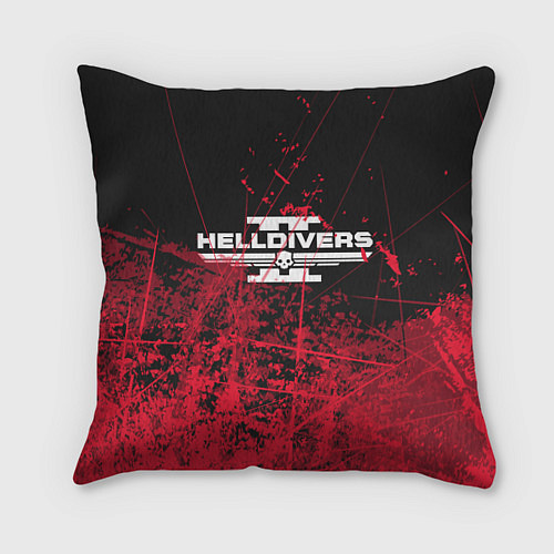 Подушка квадратная Helldivers 2 red / 3D-принт – фото 1