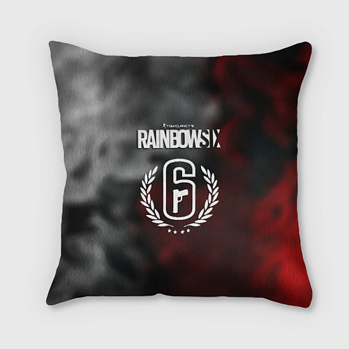 Подушка квадратная Rainbow six gradient fire / 3D-принт – фото 1