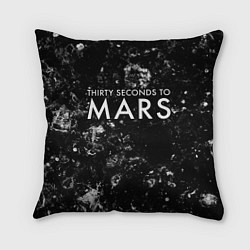 Подушка квадратная Thirty Seconds to Mars black ice, цвет: 3D-принт