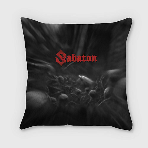 Подушка квадратная Sabaton rock steel band / 3D-принт – фото 1