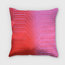 Подушка квадратная Красные градиентные линии, цвет: 3D-принт
