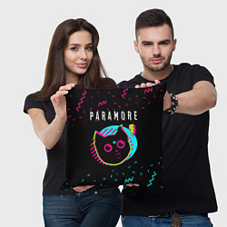 Подушка квадратная Paramore - rock star cat, цвет: 3D-принт — фото 2