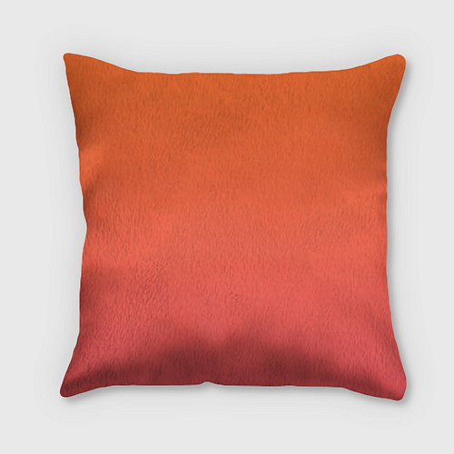 Подушка квадратная Градиент оранжево-розовый / 3D-принт – фото 1