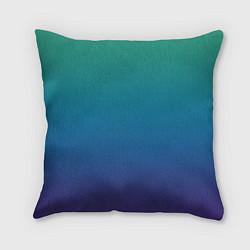 Подушка квадратная Градиент зелёно-фиолетовый, цвет: 3D-принт
