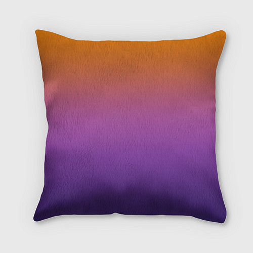 Подушка квадратная Градиент оранжево-фиолетовый / 3D-принт – фото 1