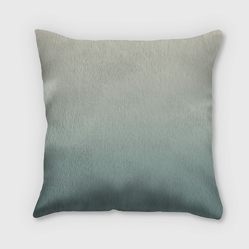 Подушка квадратная Серо-зелёный приглушённый градиент / 3D-принт – фото 1