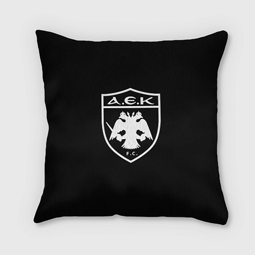 Подушка квадратная AEK fc белое лого / 3D-принт – фото 1