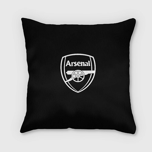 Подушка квадратная Arsenal fc белое лого / 3D-принт – фото 1