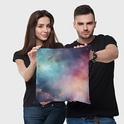 Подушка квадратная Нежный космос, цвет: 3D-принт — фото 2