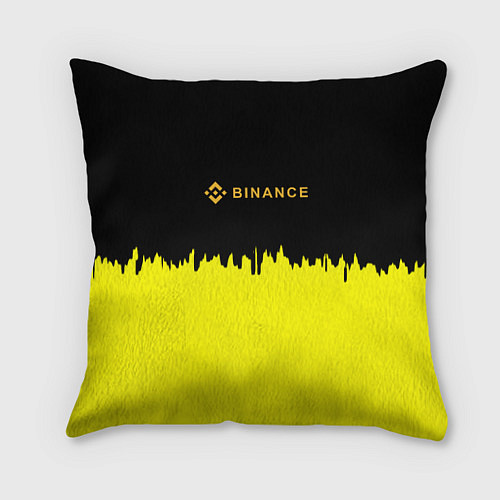 Подушка квадратная Binance биржа краски / 3D-принт – фото 1