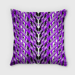 Подушка квадратная Фиолетовая техно броня, цвет: 3D-принт