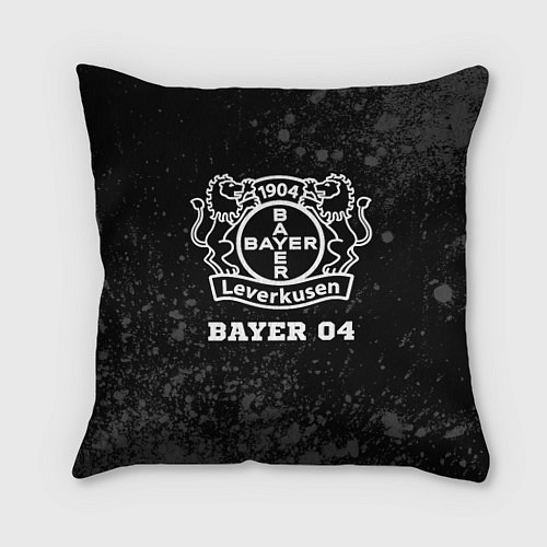 Подушка квадратная Bayer 04 sport на темном фоне / 3D-принт – фото 1