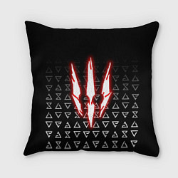 Подушка квадратная The witcher - red logo