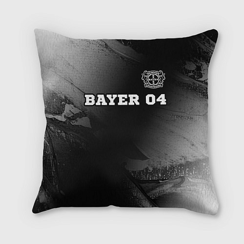 Подушка квадратная Bayer 04 sport на темном фоне посередине / 3D-принт – фото 1