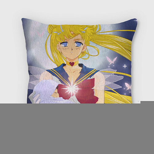 Подушка квадратная Sailor Moon Усаги Цукино и младенец / 3D-принт – фото 1