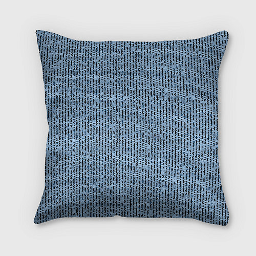 Подушка квадратная Голубой с чёрным мелкая мозаика / 3D-принт – фото 1